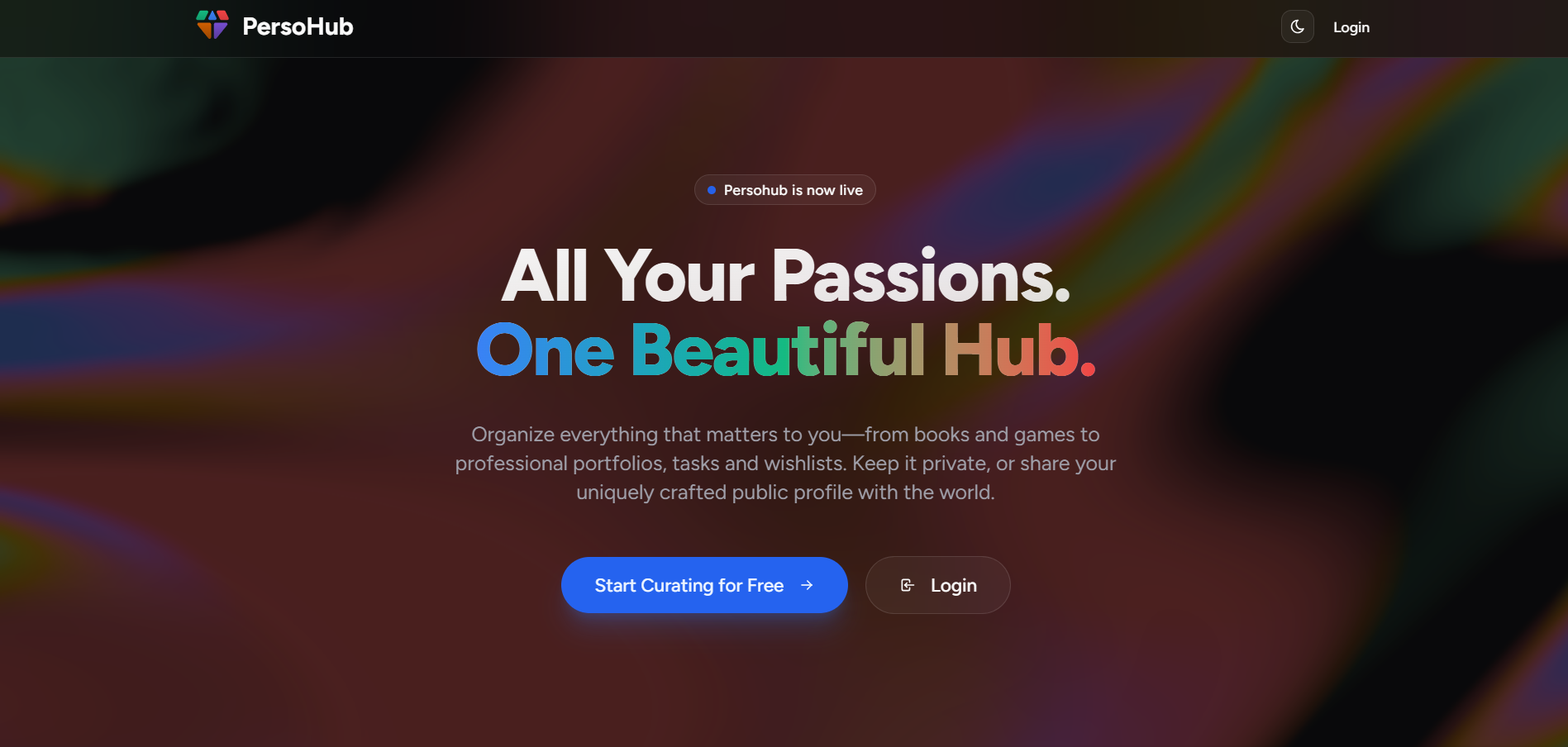 PersoHub - All Your Passions. One Beautiful Hub.